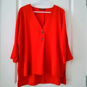 Suzy Shier red blouse size large